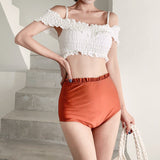 肩紐付オフショルダービキニ