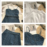 デニムビスチェ3点セットアップ