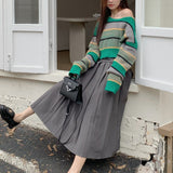 マルチボーダーショートニット