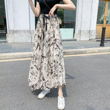 花柄フレアロングスカート