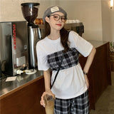 チェックワイドパンツセット