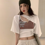 アシメデザイン半袖Tシャツ