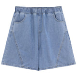 ウエストゴムデニムハーフパンツ