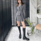 パフスリーブジャケットワンピース