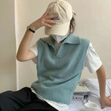 ポロカラーニットベスト