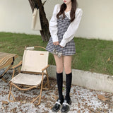 モノトーンチェックワンピース