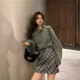 アシメモヘアライクニット