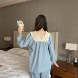 裾レースルームウェア