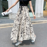 花柄フレアロングスカート