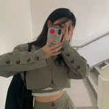 クロップドジャケットセットアップ