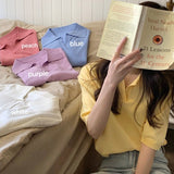 ポロ襟サマーニット