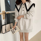 ビッグカラースウェットワンピース