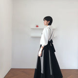 ボリュームスリーブシャツ+リボンワンピース【単品販売】