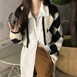 アーガイルカーディガン/ボレロ