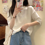 ポロ襟サマーニット