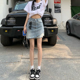 アシメダメージミニスカート