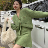 ワッフルカーディガンセットアップ