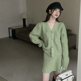 ワッフルカーディガンセットアップ