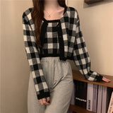 ギンガムチェックカーディガンセット