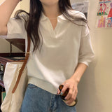 ポロ襟サマーニット