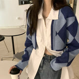 アーガイルカーディガン/ボレロ