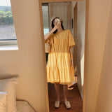 ティアード半袖ワンピース