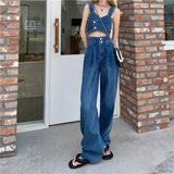 デニムベストビスチェ&ハイウエストブルーデニム