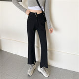 アシメデザインカットオフデニム