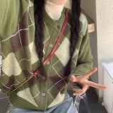 アーガイルカーディガン