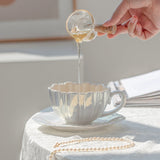 オパールフラワーマグカップ&ソーサー