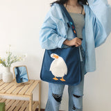 アヒルワッペンスクールバッグ