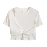 アシメデザインリブトップス