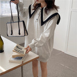 ビッグカラースウェットワンピース