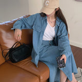 デニムシャツセットアップ