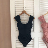 ギャザーワンピース水着