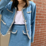 レディウォッシュドデニムセットアップ