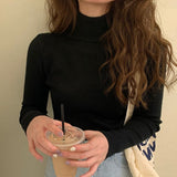 【8色展開】ベーシックハーフハイネックトップス