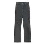 ダメージブラックデニム