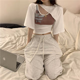 アシメデザイン半袖Tシャツ