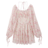 オフショル花柄ワンピース