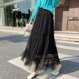 チュールティアードスカート