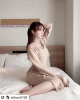 ボレロニットワンピース