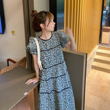 スモールフラワーパフスリワンピース