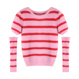 ツースリーブボーダーニット