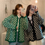 レトロチェックカーディガン