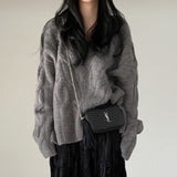 BIGシルエットケーブルニット