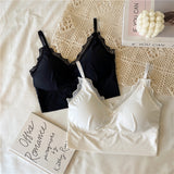 シフォンレースフリルビスチェ