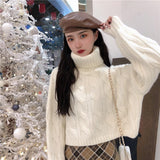 タートルネッククロップドニット