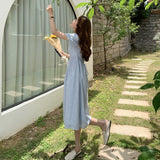 パフスリーブフラワーワンピース