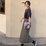 モノトーンチェックスカート